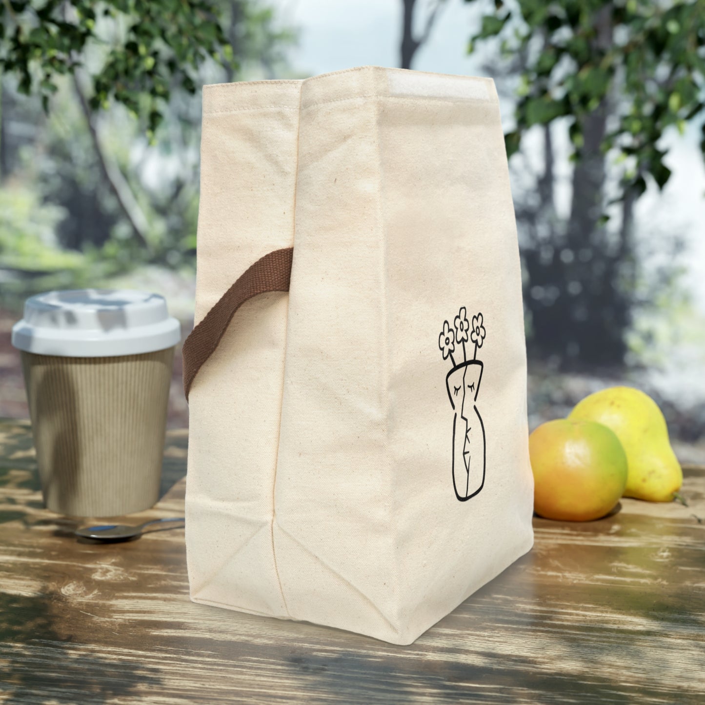 LKD Logo Canvas Lunch Bag With Strap