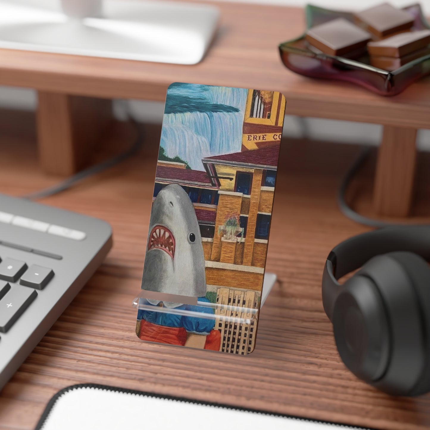 "The City" - Sharkgirl Mobile Display Stand for Smartphones